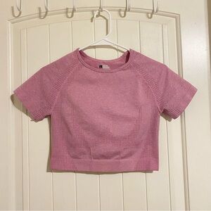 Pink Cropped Athletic Top